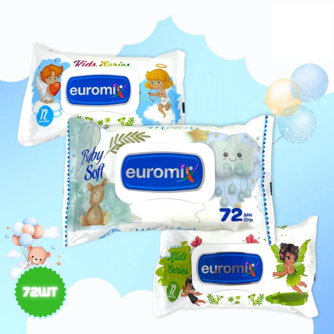 Вл. салфетка (Euromix 72шт)